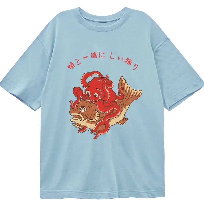Tokyo-Tiger Octopus And Koi Dance Together Classic T-Shirt