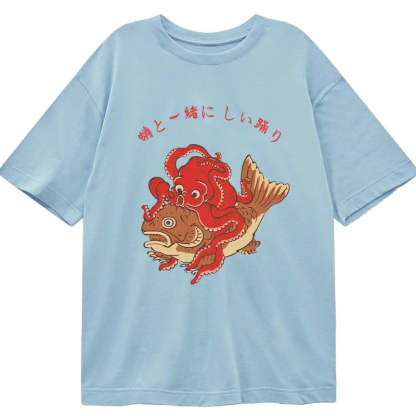 Tokyo-Tiger Octopus And Koi Dance Together Classic T-Shirt