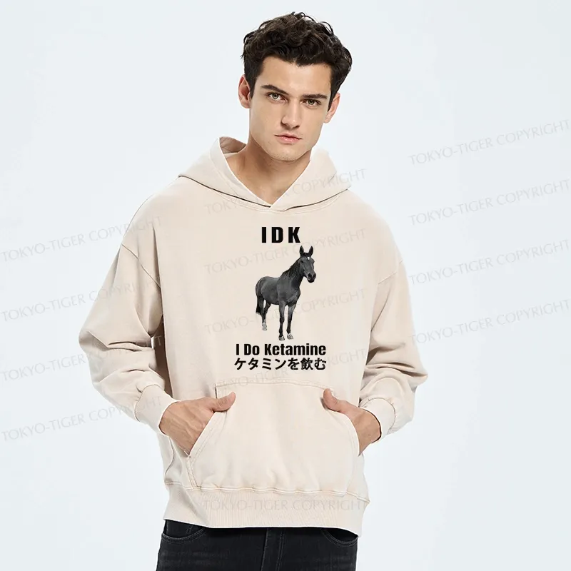 Tokyo-Tiger IDK I Do Ketamine Washed Hoodie