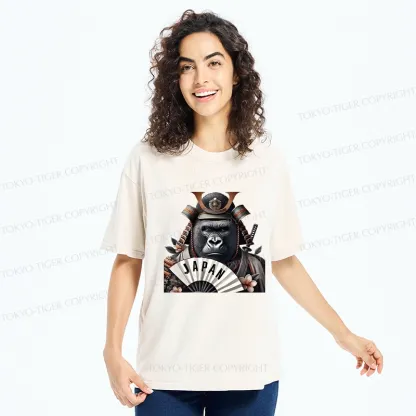 Tokyo-Tiger Japanese Samurai Gorilla Washed T-Shirt