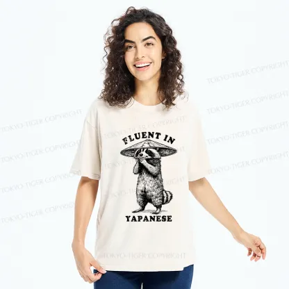 Tokyo-Tiger Funny Fluent In Yapanese Washed T-Shirt