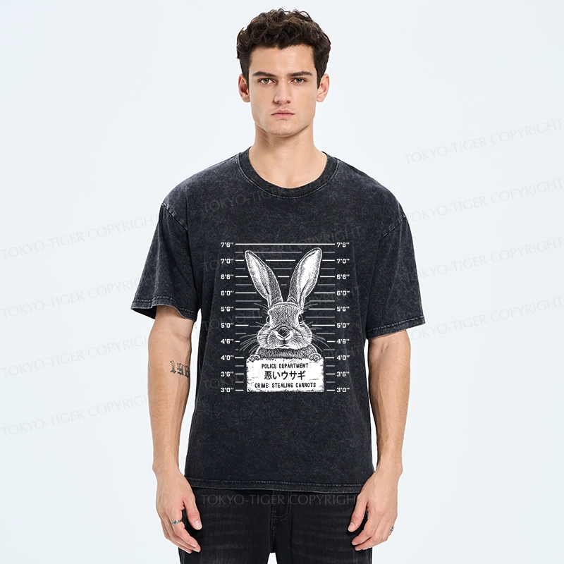 Tokyo-Tiger The Arrested Rabbit Washed T-Shirt