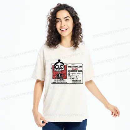Tokyo-Tiger Overthinkers Club Membership Card Washed T-Shirt