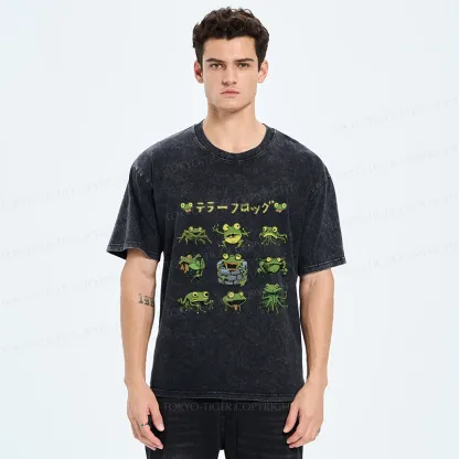 Tokyo-Tiger Terror Frog Washed T-Shirt
