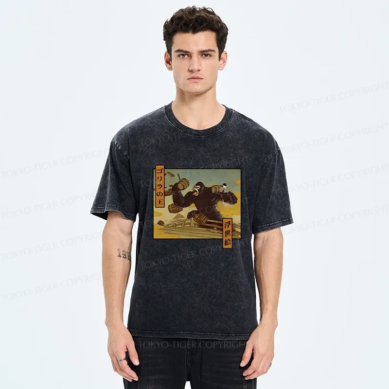 Tokyo-Tiger The Gorilla King Japanese Washed T-Shirt