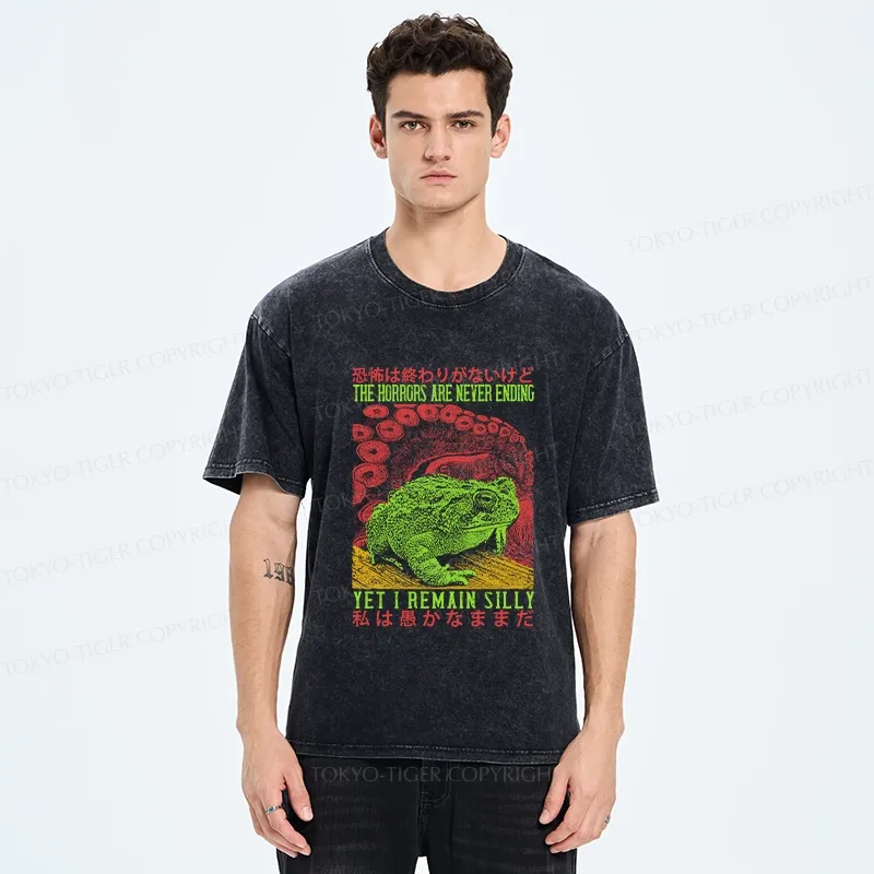 Tokyo-Tiger The Horrors Are Never Ending Washed T-Shirt
