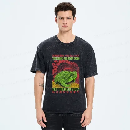Tokyo-Tiger The Horrors Are Never Ending Washed T-Shirt