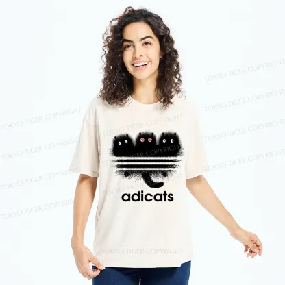 Tokyo-Tiger Funny Adicats Washed T-Shirt