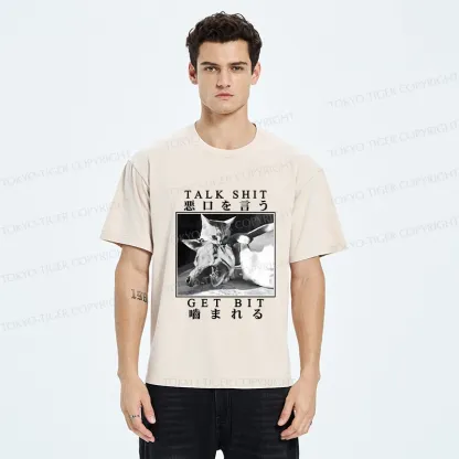 Tokyo-Tiger Talk Shit Get Bit Washed T-Shirt