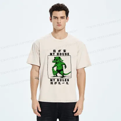 Tokyo-Tiger My House My Rules Washed T-Shirt