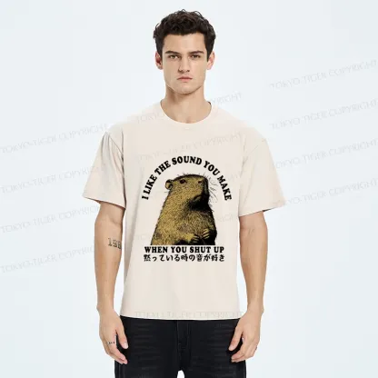 Tokyo-Tiger I Like The Sound Of Silence Washed T-Shirt