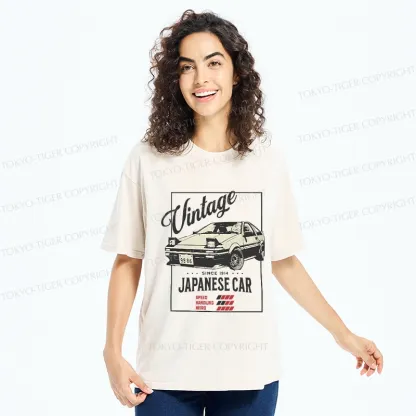 Tokyo-Tiger Retro Japanese Car Washed T-Shirt