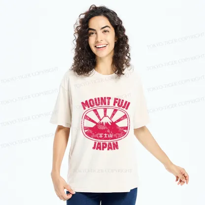 Tokyo-Tiger Mount Fuji Japan Washed T-Shirt