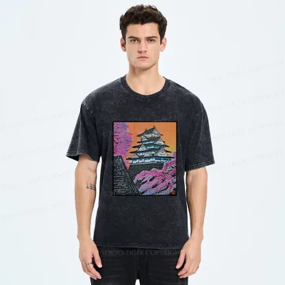 Tokyo-Tiger Vintage Osaka Castle Washed T-Shirt