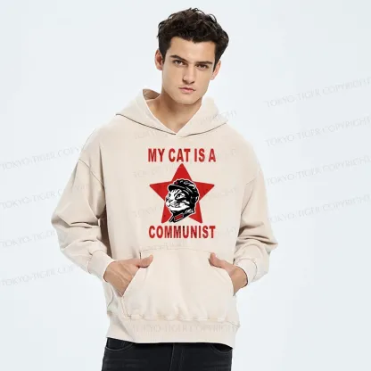 Tokyo-Tiger Funny Cat-ism Washed Hoodie