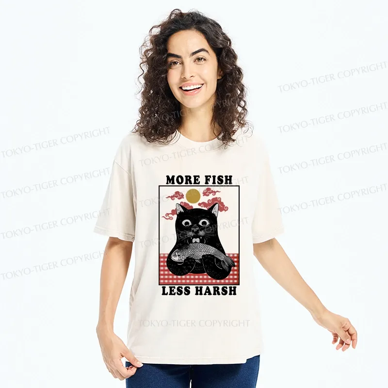 Tokyo-Tiger More Fish Less Harsh Washed T-Shirt