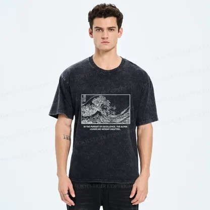 Tokyo-Tiger Great Wave Washed T-Shirt