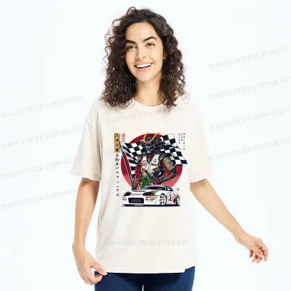 Tokyo-Tiger Samurai Racer Washed T-Shirt