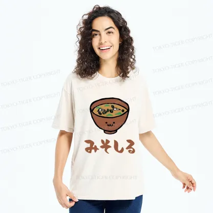 Tokyo-Tiger Japanese Miso Soup Washed T-Shirt