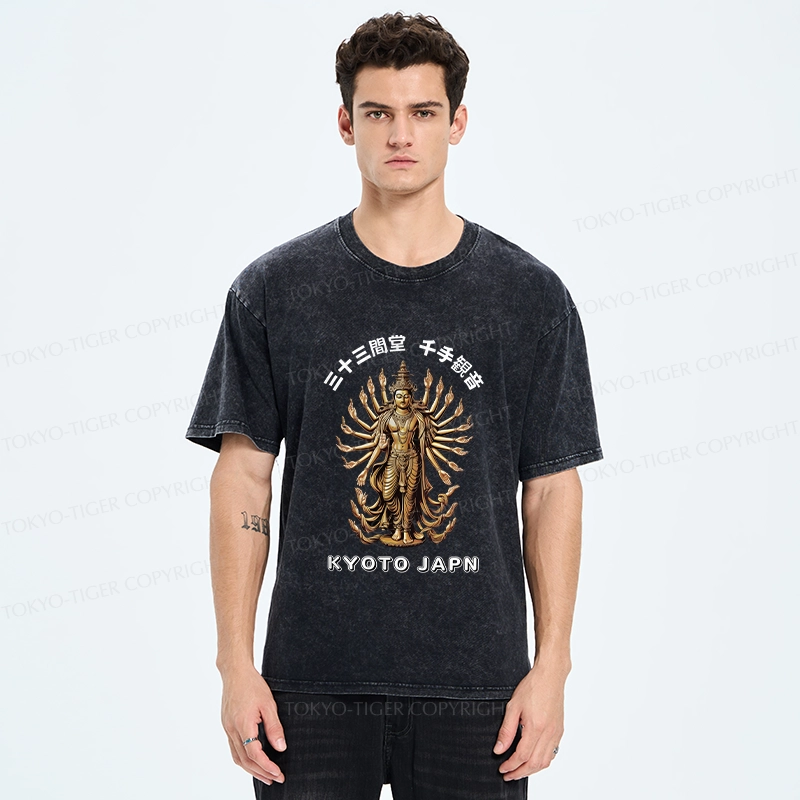 Tokyo-Tiger Senju Kannon Washed T-Shirt