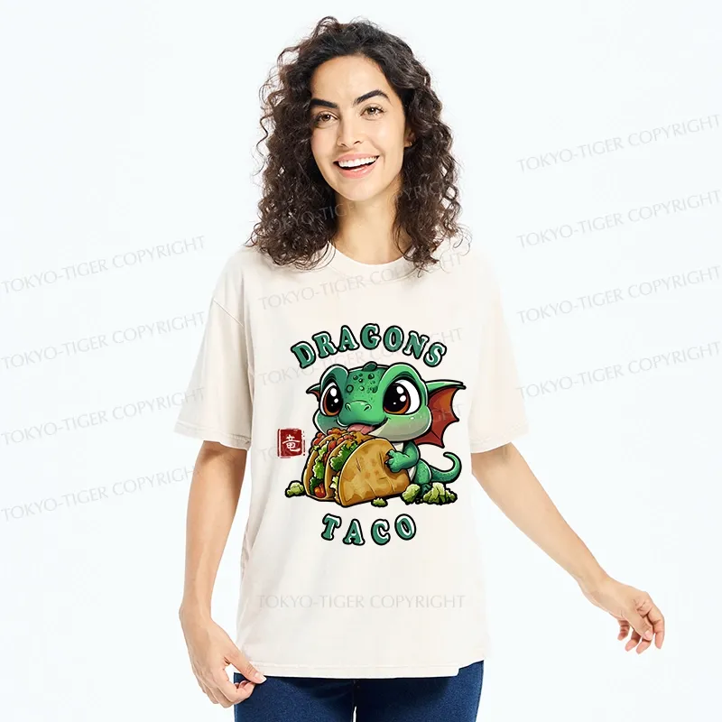Tokyo-Tiger Dragon Taco Washed T-Shirt