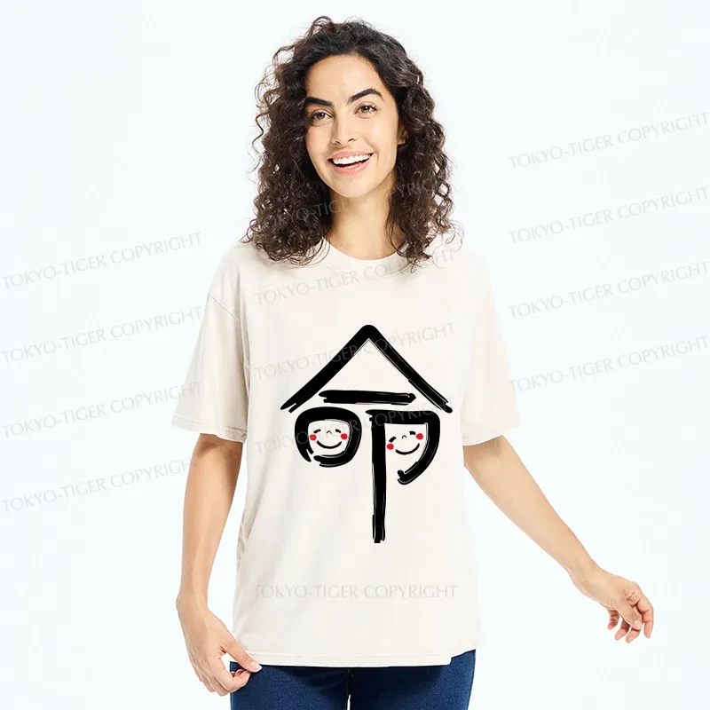 Tokyo-Tiger Japanese Fate Kanji Washed T-Shirt