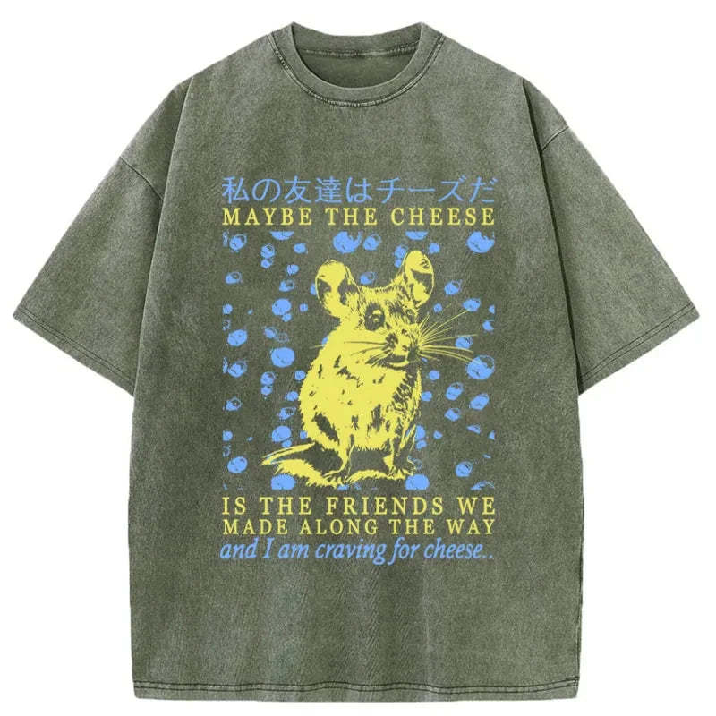 Tokyo-Tiger My Friend Is Cheese Washed T-Shirt