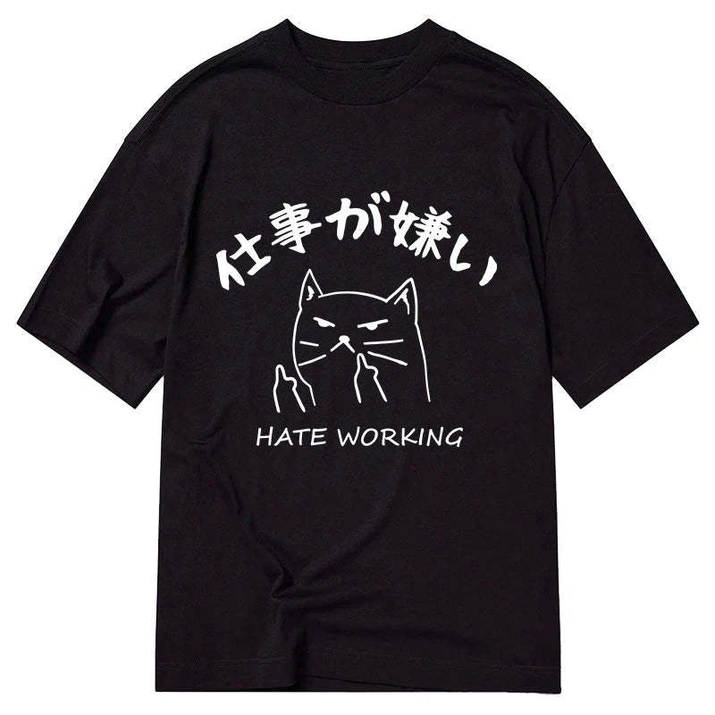 Tokyo-Tiger A Cat That Hates Work Classic T-Shirt-tokyo-tiger