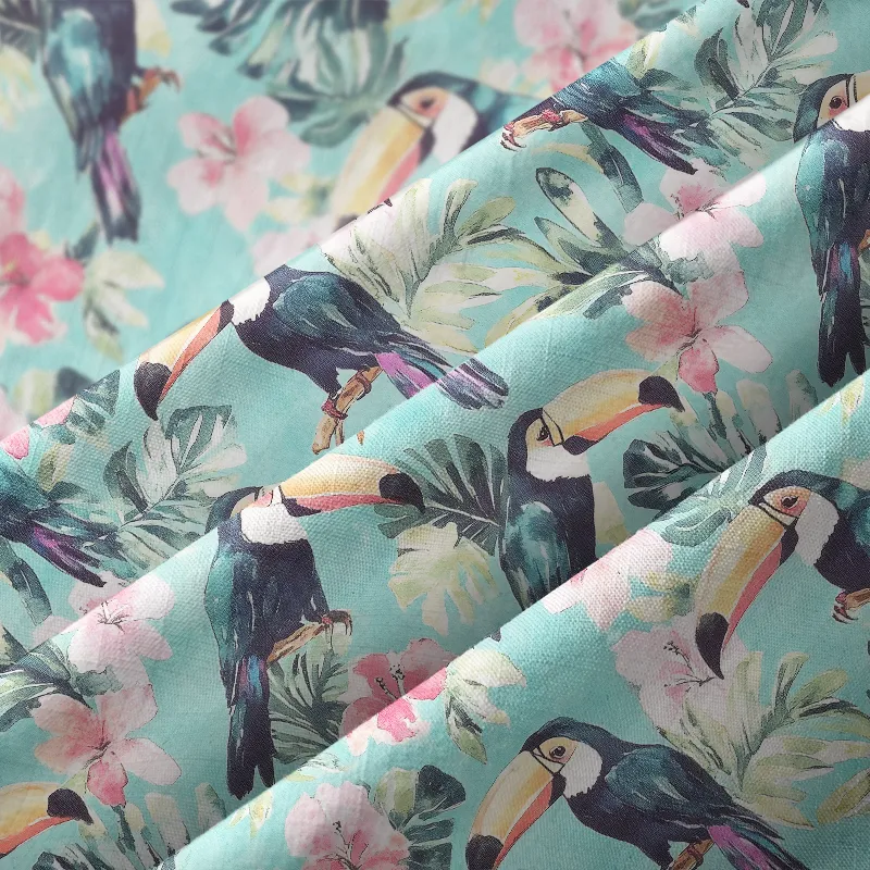 Tokyo-Tiger Toucans Standing On Branch Aloha Hawaiian Shirt