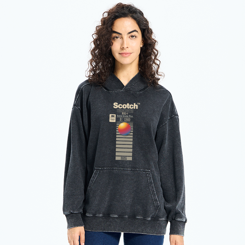 Tokyo-Tiger VHS Scotch E180 Washed Hoodie