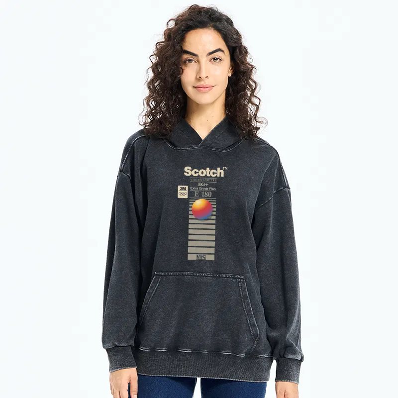 Tokyo-Tiger VHS Scotch E180 Washed Hoodie