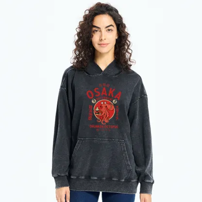 Tokyo-Tiger Drunken Octopus Japan Washed Hoodie
