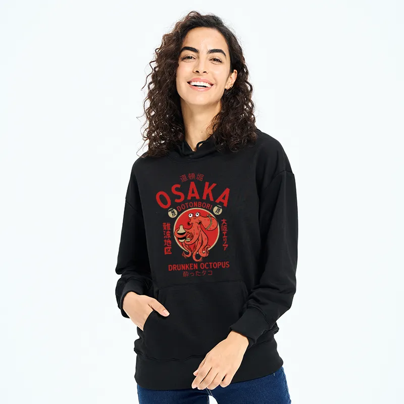 Tokyo-Tiger Drunken Octopus Japan Classic Hoodie