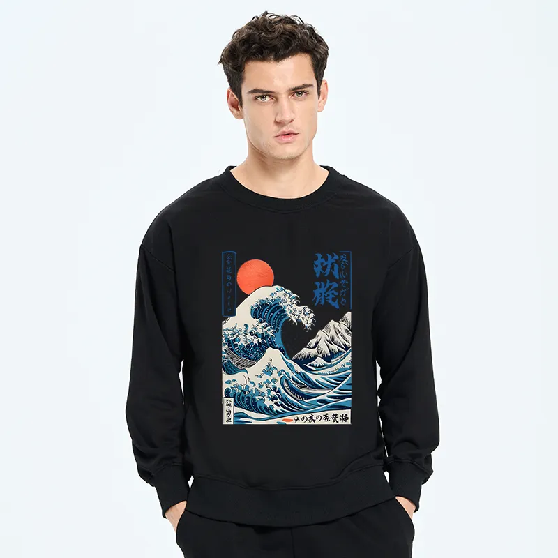 Tokyo-Tiger Ukiyo-e Ocean Waves Japan Sweatshirt