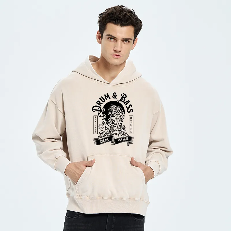 Tokyo-Tiger Drum & Bass Tiger Washed Hoodie