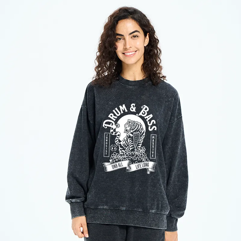 Tokyo-Tiger Drum & Bass Tiger Washed Sweatshirt