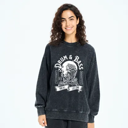 Tokyo-Tiger Drum & Bass Tiger Washed Sweatshirt
