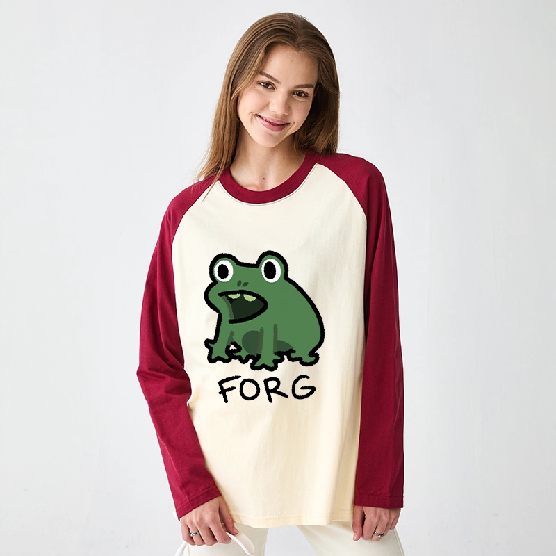 Tokyo-Tiger Funny Forg Japan Raglan Long Sleeve T-shirt