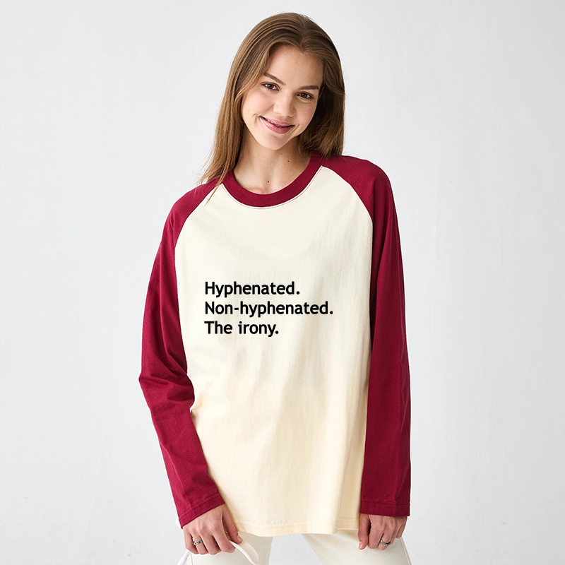Tokyo-Tiger Hyphenated Funny Raglan Long Sleeve T-shirt