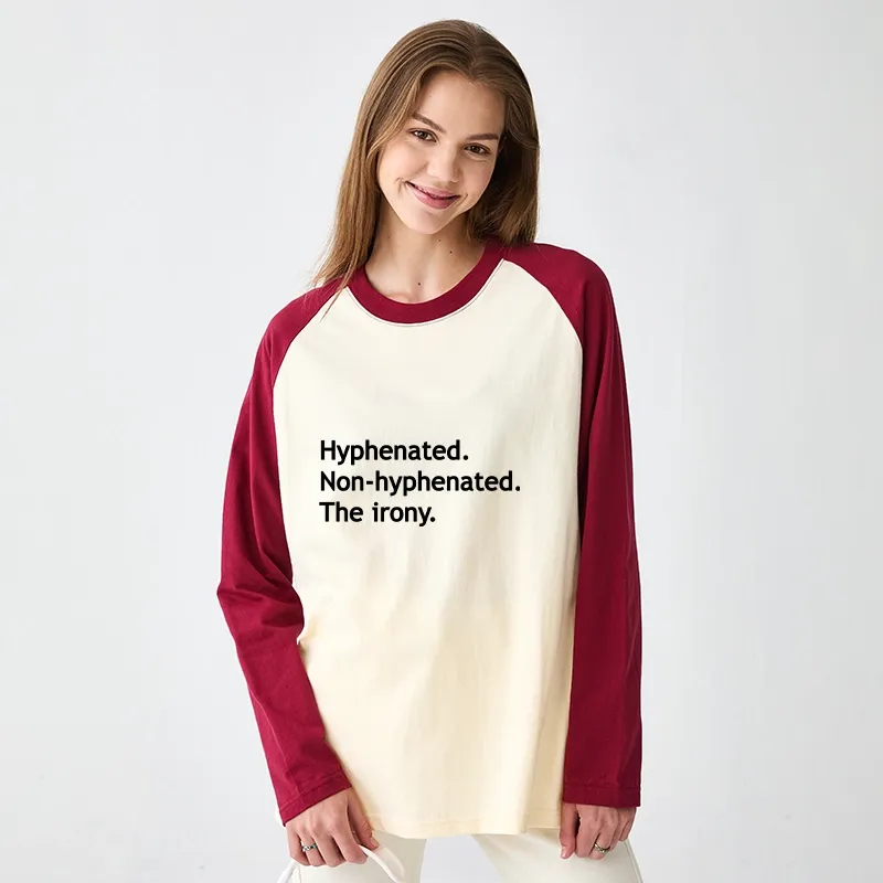 Tokyo-Tiger Hyphenated Funny Raglan Long Sleeve T-shirt