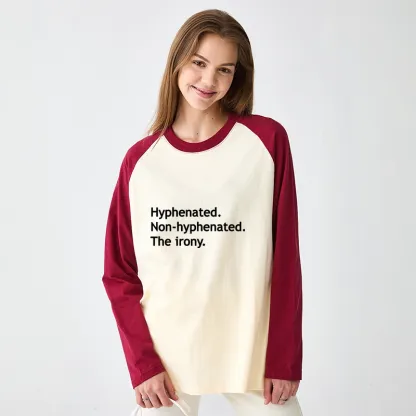 Tokyo-Tiger Hyphenated Funny Raglan Long Sleeve T-shirt