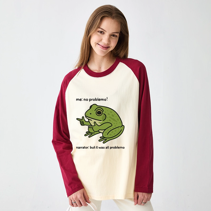 Tokyo-Tiger Stupid Frog Meme Raglan Long Sleeve T-shirt