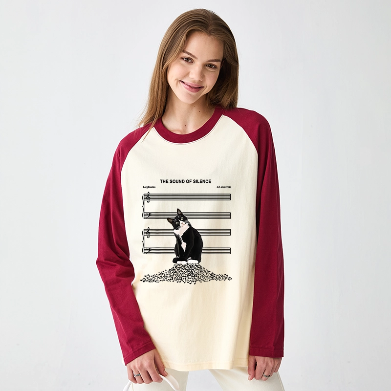 Tokyo-Tiger The Sound Of Silence Raglan Long Sleeve T-shirt