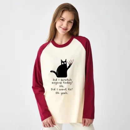 Tokyo-Tiger Cats With Sharp Claws Raglan Long Sleeve T-shirt