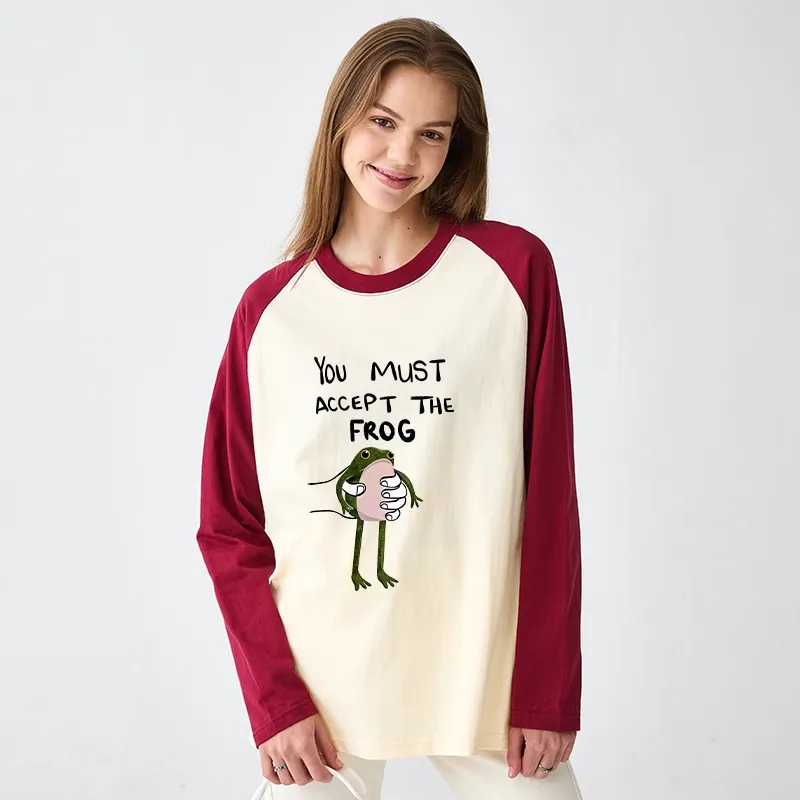 Tokyo-Tiger Accept This Frog Raglan Long Sleeve T-shirt