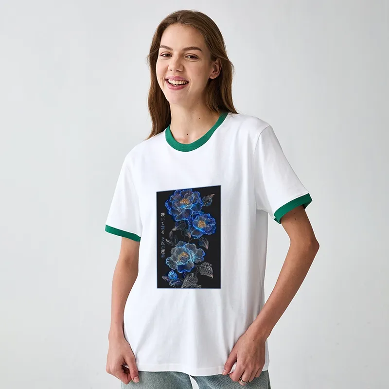 Tokyo-Tiger The Sea Of Flowers In The Darkness Trim T-Shirt