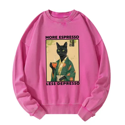 Tokyo-Tiger More Caffeine Less Sadness Washed Sweatshirt