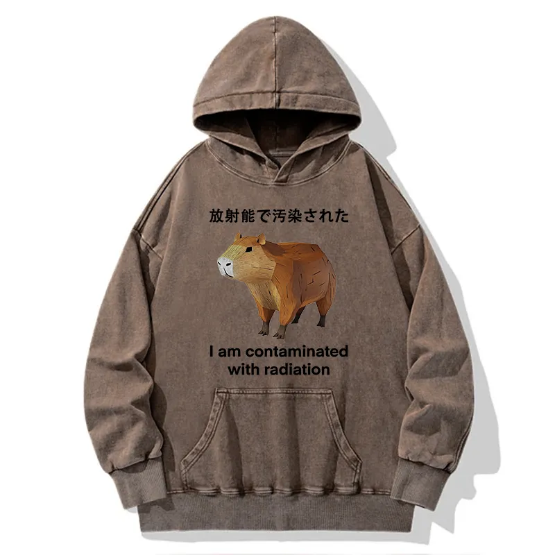 Tokyo-Tiger Capybara Contaminated By Radiation Washed Hoodie