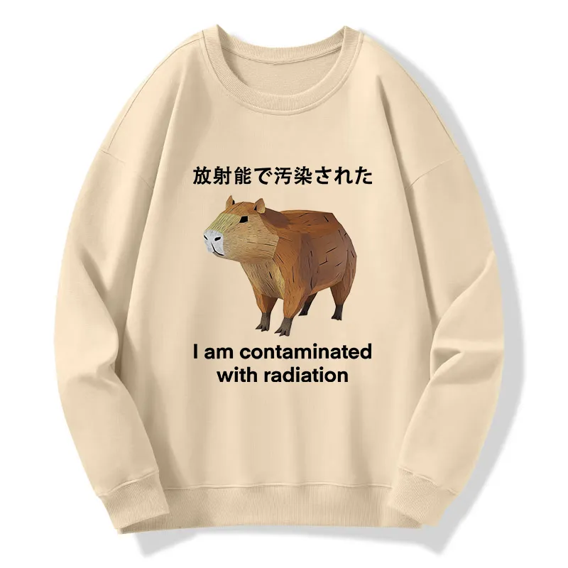 Tokyo-Tiger Capybara Contaminated By Radiation Circle Sweatshirt