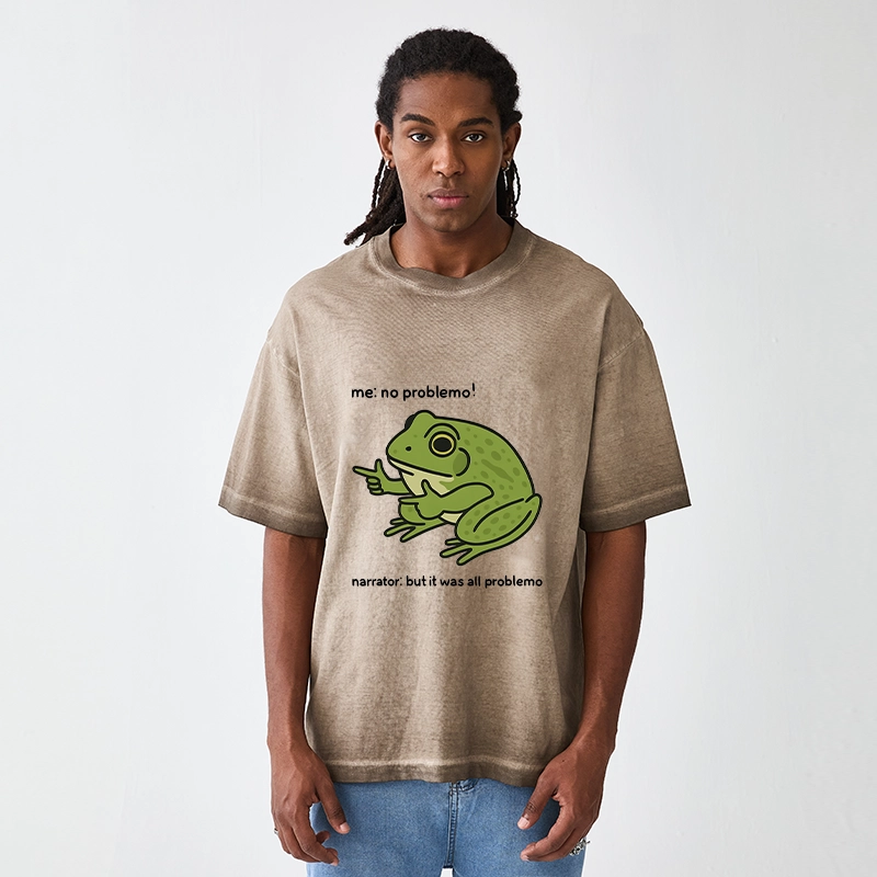 Tokyo-Tiger Stupid Frog Meme Gradient Washed T-Shirt